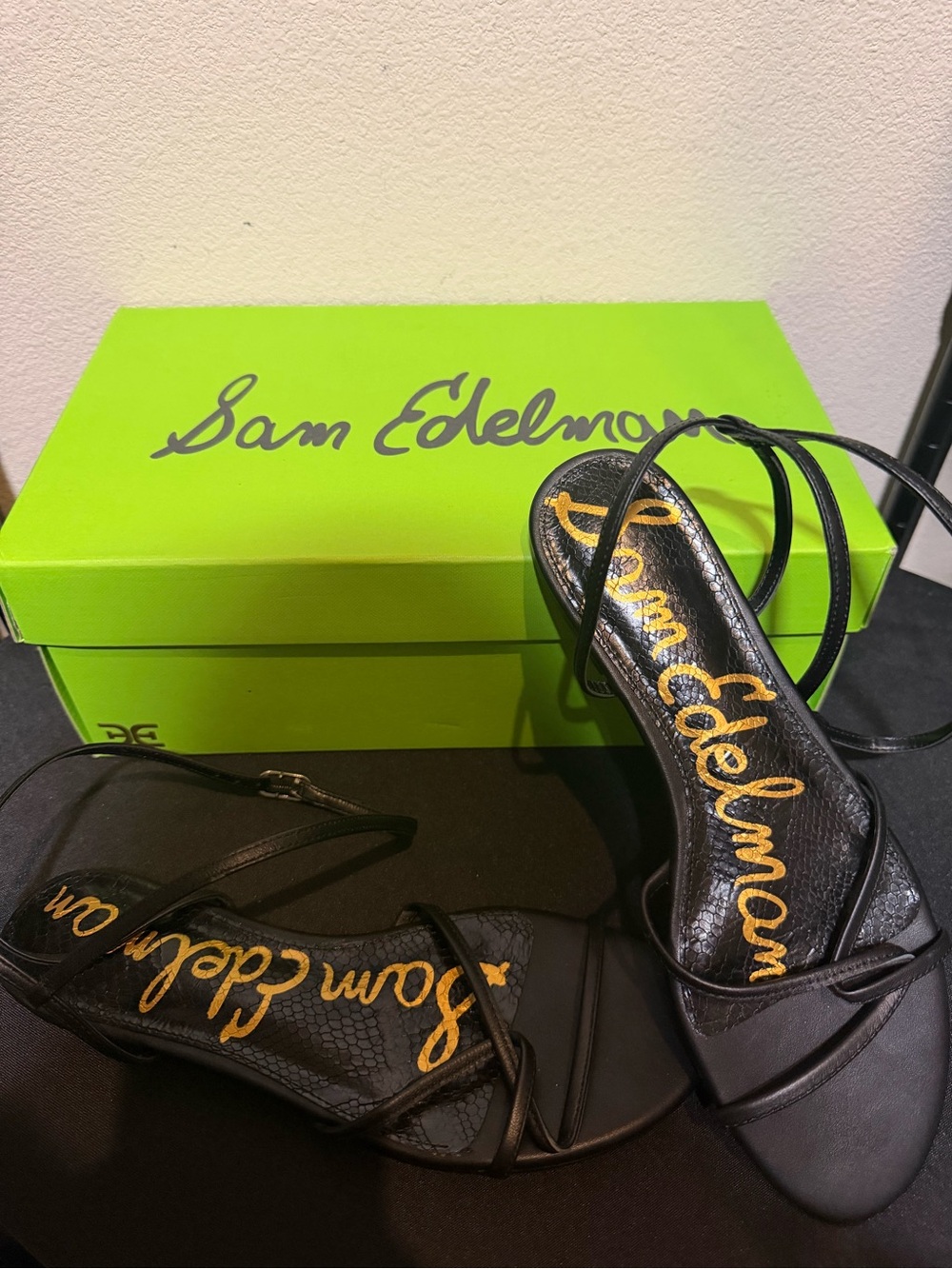 Sam Edelman 🖤 “Ellina” Black Leather Strappy Sandals